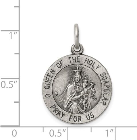 925 Sterling Silver Queen of the Holy Scapular Medal Pendant (L- 26 mm, W- 20 mm) in Saudi Arabia