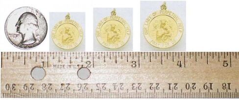 PicturesOnGold.com ميدالية سيدة المساعدة الدائمة الدينية - 1/2 بوصة (12.0 ملم) ذهب أصفر عيار 14 قيراط in Saudi Arabia