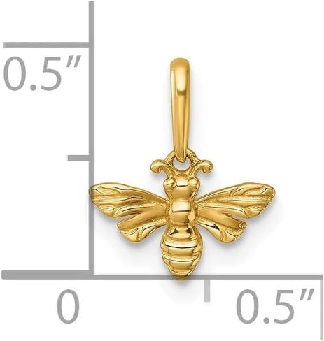 14k Yellow Gold Polished Bee Pendant, 12x10 mm in Saudi Arabia