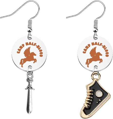 Book Inspired Earring Winged Horse Pendent Charm Gift Olympian Training Merch Horror Novel Lover Gift in Saudi Arabia
