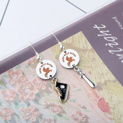 Book Inspired Earring Winged Horse Pendent Charm Gift Olympian Training Merch Horror Novel Lover Gift in Saudi Arabia