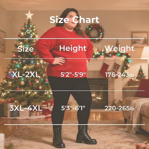 Women's Plus Size Fleece Lined Opaque Tights - 100D Soft Microfiber Warm Pantyhose, Ladies Thick Tights for Winter in Saudi Arabia