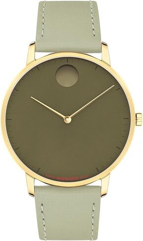 Movado Face Men's Watch - Swiss Quartz Movement, Leather Strap - 3 ATM Water Resistance - Luxury Fashion Timepiece for Him - 41mm in Kuwait