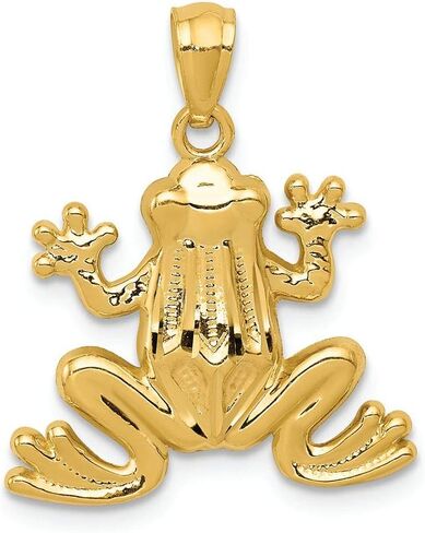 FJC Finejewelers 14k Yellow Gold Polished Frog Charm in Saudi Arabia