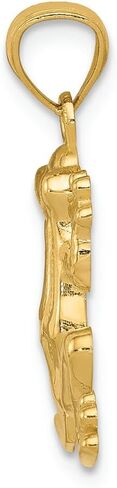 FJC Finejewelers 14k Yellow Gold Polished Frog Charm in Saudi Arabia
