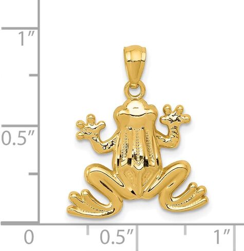 FJC Finejewelers 14k Yellow Gold Polished Frog Charm in Saudi Arabia