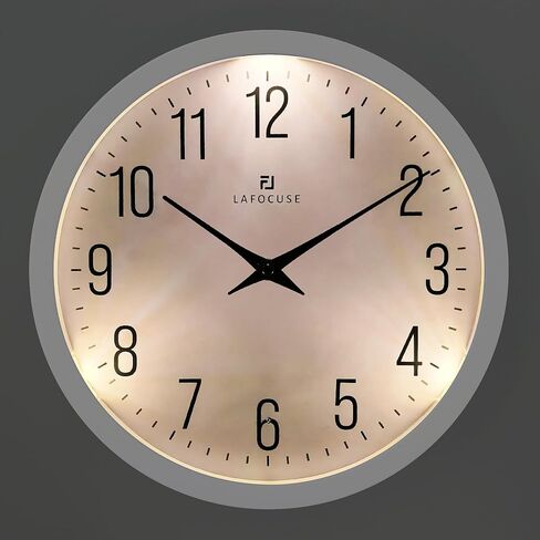 Lafocuse Night Light Wall Clock White, 12 Inch Silent Light up Wall Clocks Glow in The Dark Battery Operated for Bedroom Living Room in Saudi Arabia