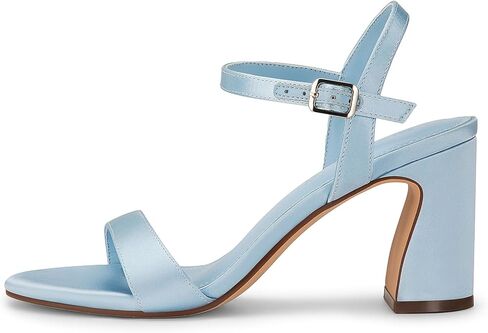 XMWEALTHY Women's Chunky Block High Heels 3-Inch Comfortable Open Toe Bridal Wedding Heels Ankle Strap Party Dress Heeled Sandals in Saudi Arabia