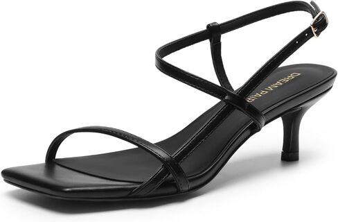 DREAM PAIRS Women's Kitten Low Heels Square Open Toe Ankle Strap Party Wedding Dressy Sandals Shoes in Saudi Arabia