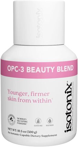 مزيج الجمال Isotonix OPC-3 - البيكنوجينول وبذور العنب وحمض الهيالورونيك لترطيب البشرة ومرونتها ودعم الكولاجين، مسحوق متساوي التوتر، نباتي، 90 حصة in Kuwait