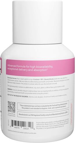 مزيج الجمال Isotonix OPC-3 - البيكنوجينول وبذور العنب وحمض الهيالورونيك لترطيب البشرة ومرونتها ودعم الكولاجين، مسحوق متساوي التوتر، نباتي، 90 حصة in Kuwait
