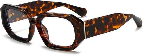 LJCZKA Rectangle Blue Light Glasses Thick Frame Women Men Computer Glasses Narrow Anti Eyestrain for Reading Texting Gaming in Saudi Arabia