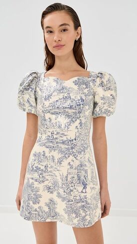 Tanner Fletcher Women's Helene Puff Sleeve Sequin Toile Dress in Saudi Arabia