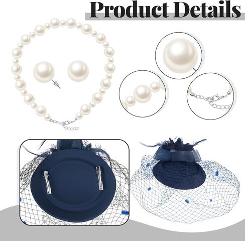 JenPen 5 Pcs Women's Vintage Polka Dot Dress Retro Pencil Dress Floral Spring Costume for Derby Tea Party Cocktail(Medium,Elegant) in Saudi Arabia