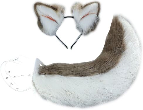 LittleLuluda Puppy Dog Shiba inu Ears Headband and Tail Costume Accessory Kit in Saudi Arabia