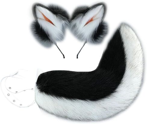 LittleLuluda Puppy Dog Shiba inu Ears Headband and Tail Costume Accessory Kit in Saudi Arabia