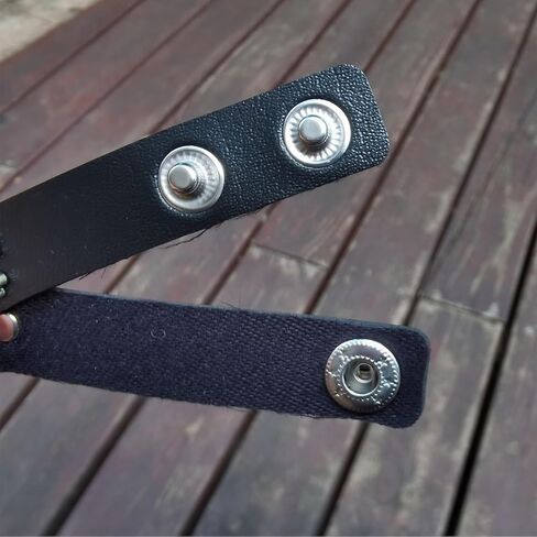 Punk Skull Bracelet, Faux Leather Skeleton Cuffs for Halloween Parties, Black in Saudi Arabia