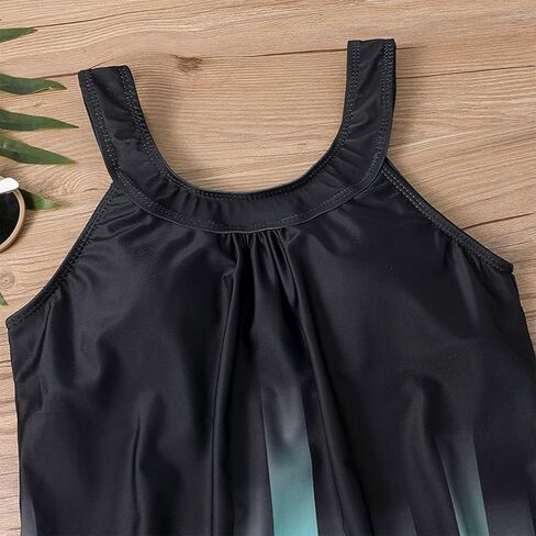 Two Piece High Neck Tankini Swimsuits for Women Tankini Bathing Suits with Boyshorts Sleeveless Scoop Neck Swimwear Blue in Saudi Arabia