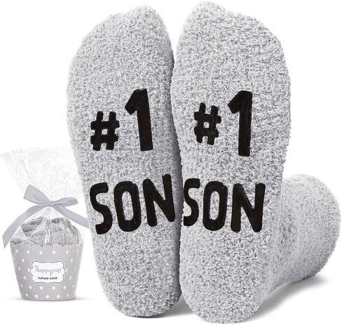 HAPPYPOP Fuzzy Socks for Him - Son Papa Grandpa Gifts, Cool Gifts for Men in Saudi Arabia