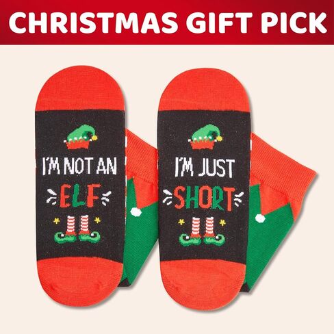 HAPPYPOP Christmas Gift Socks for Adults - Xmas Elf Stocking Stuffers Elf Socks for Women Men in Saudi Arabia