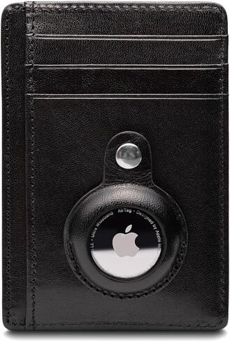 Bosca Old Leather-Airtag Seven-Pocket ID Card Case, Saddle, One Size in Kuwait