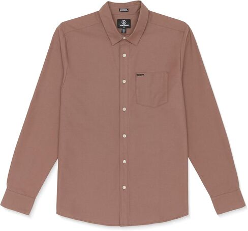Volcom Mens Long Sleeve Woven Button-up Shirt, Casual Or Dress Shirt for Work & Everyday Wear in Saudi Arabia