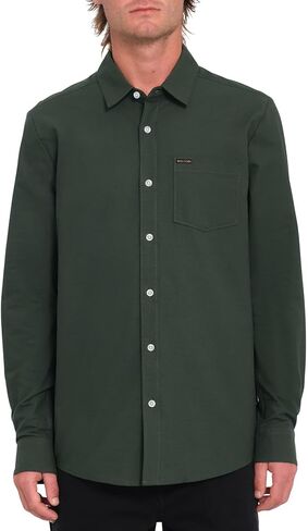 Volcom Mens Long Sleeve Woven Button-up Shirt, Casual Or Dress Shirt for Work & Everyday Wear in Saudi Arabia