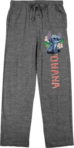 بنطال بيجامة للنوم باللون الوردي للنساء من Bioworld Lilo & Stitch Stitch Ohana in Saudi Arabia
