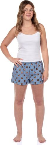 شورت بيجامة Wonder Woman من DC Comics بشعار نسائي مطبوع بالكامل من PJ Lounge Bottoms in Kuwait