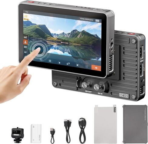 Viltrox DC-A1 Camera Monitor 7 '' الشاشة التي تعمل باللمس ، شاشة حقل الكاميرا ، 2800nits 4K HDMI In/Out ، DSLR Outside Monitor Kit Hood Sunshade ، form forf in Kuwait