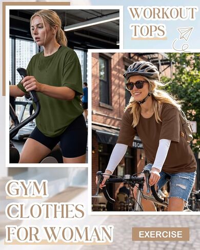 3 Pack Women Oversized T Shirts Loose Fit Crewneck Short Sleeve Casual Tops Baggy Summer Workout Basic Tee in Saudi Arabia
