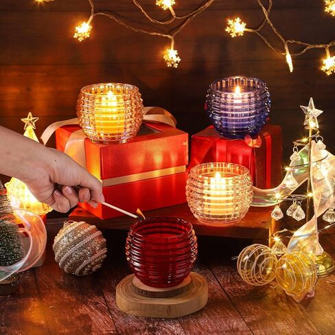 2 Pack Red Glass Votive Candle Holders for Home Decor Round Bubble Tea Light Holder for Valentine’s Day Table Centerpiece Wedding in Saudi Arabia