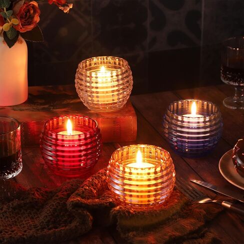 2 Pack Red Glass Votive Candle Holders for Home Decor Round Bubble Tea Light Holder for Valentine’s Day Table Centerpiece Wedding in Saudi Arabia