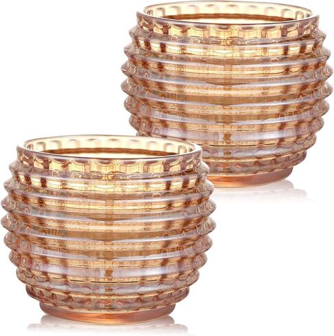 2 Pack Red Glass Votive Candle Holders for Home Decor Round Bubble Tea Light Holder for Valentine’s Day Table Centerpiece Wedding in Saudi Arabia