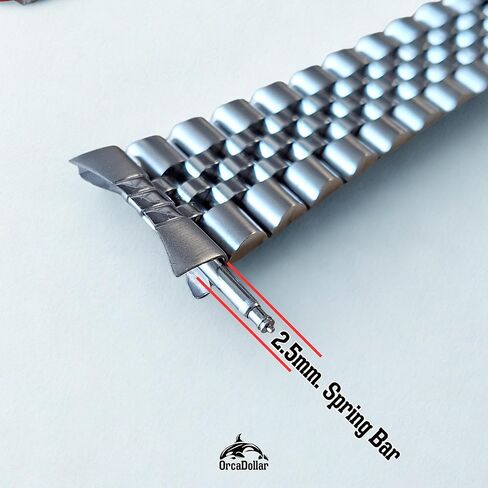 CSJU001 Classic Jubilee Stainless Steel Watch Band for Casio Duro MDV106 / MDV107 – 2.5mm Fat Spring Bar, D-Clasp Double Lock, Curved End Link Fit22mm Watch Strap Replacement Bracelet Bands in Saudi Arabia