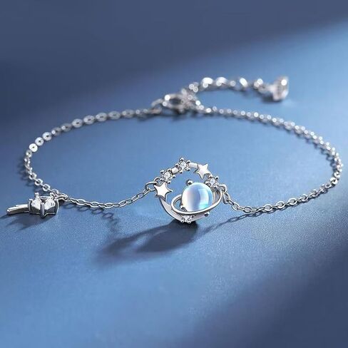 Dainty Starry Sparkle Bracelet | Celestial Titanium Steel Chain, Great Friend Gift, Birthday Present for Girlfriend, Everyday Elegance in Saudi Arabia