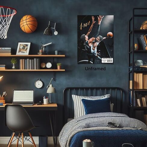 MENKARWHY Ja Morant ملصق موقع للأطفال في غرفة النوم ديكور الحائط-ملصقات نجوم كرة السلة على القماش صورة مطبوعة لمحبي الصبي في سن المراهقة هدايا أعياد الميلاد D3 in Kuwait