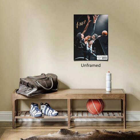 MENKARWHY Ja Morant ملصق موقع للأطفال في غرفة النوم ديكور الحائط-ملصقات نجوم كرة السلة على القماش صورة مطبوعة لمحبي الصبي في سن المراهقة هدايا أعياد الميلاد D3 in Kuwait