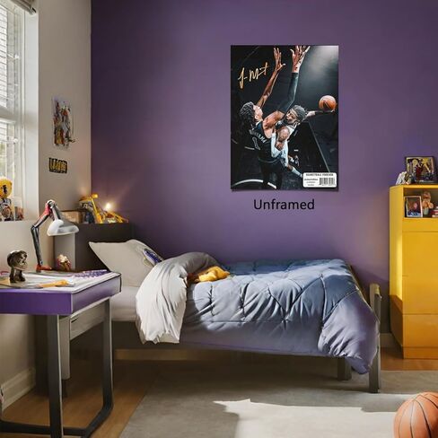 MENKARWHY Ja Morant ملصق موقع للأطفال في غرفة النوم ديكور الحائط-ملصقات نجوم كرة السلة على القماش صورة مطبوعة لمحبي الصبي في سن المراهقة هدايا أعياد الميلاد D3 in Kuwait