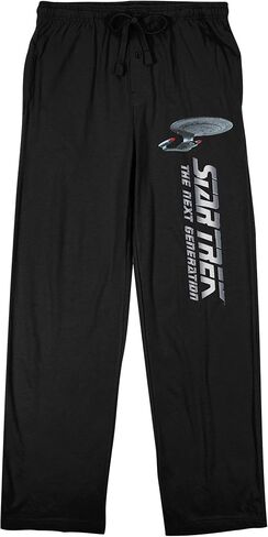 Star Trek: The Next Generation Logo and Enterprise Men's Black Sleep Pants in Saudi Arabia