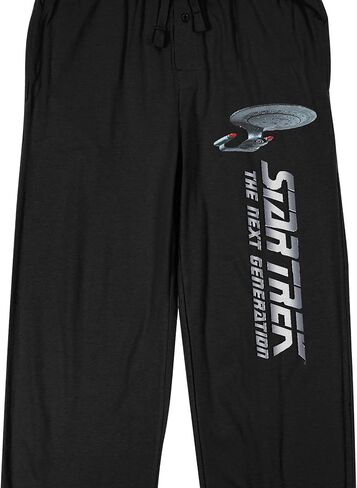 Star Trek: The Next Generation Logo and Enterprise Men's Black Sleep Pants in Saudi Arabia
