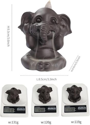 Simcat Backflow Incense Burner Purple Clay Waterfall Backflow Incense Holder Incense Stick Stand with Incense Cones and Fragrance Sticks for Home and Office Decor (Three Piece) in Saudi Arabia