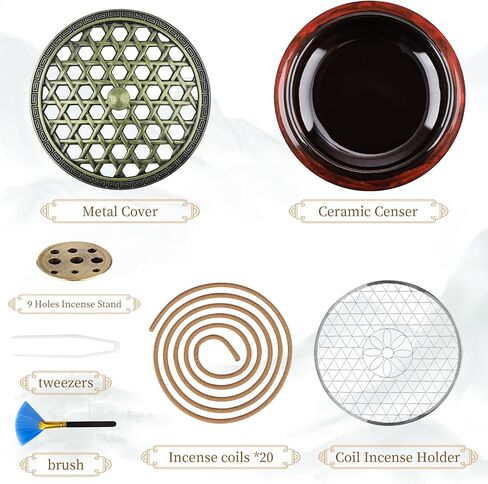 Incense Holder, Ceramic Incense Burner, Spiritual Gift, Durable & Elegant Design for Yoga, Altar, or Relaxation,Large Capacity Incense ash Catcher. (Fambe Red) in Saudi Arabia