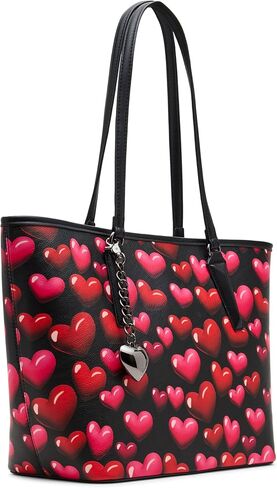 Betsey Johnson Bubble Hearts Tote Black Multi in Saudi Arabia