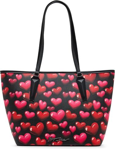 Betsey Johnson Bubble Hearts Tote Black Multi in Saudi Arabia