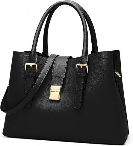 YeLoveHaw Vegan Leather Tote Bags for Women, Ladies Medium Handbags and Purses, Red Black Brown Crossbody Strap Shoulder Bag in Saudi Arabia