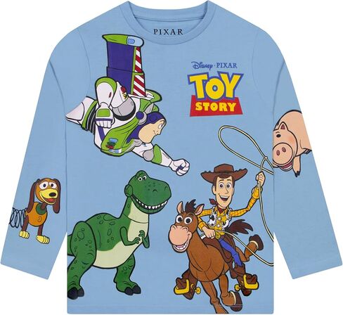 Disney Woody and Buzz Lightyear Shirt, Toy Story Hamm Bullseye Rex Slinky Dog Shirt, Kids Long Sleeve Shirts for Boys in Saudi Arabia