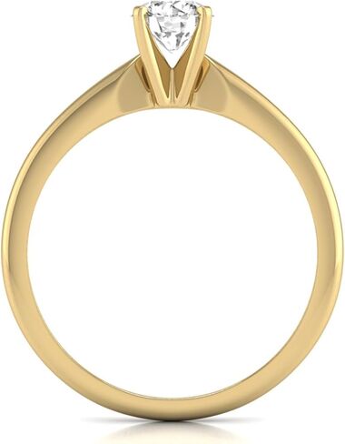 Diamond2Deal 1/10 Carat to 3 Carat Lab Grown Diamond Four Prong Solitaire Engagement Ring | 14K Yellow or White Gold Band Ring| E-F Color and VS1 Clarity in Saudi Arabia