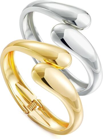 سوار مطرز بالذهب 17 ميل للنساء، مجموعة أساور كرة خرز قابلة للتكديس مطلية بالذهب عيار 14 قيراط قابلة للتعديل مقاس 7 بوصات in Kuwait