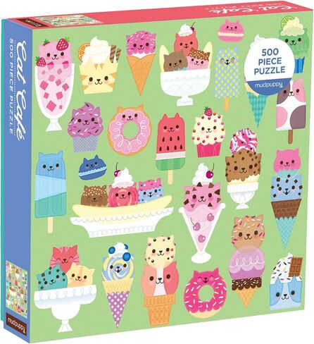 Mudpuppy Blooming Cats – 500 Piece Family Jigsaw Puzzle with Colorful and Fun Illustrations of Floral Themed Cats for Children Ages 8 and Up in Saudi Arabia